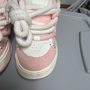 Pink and White Sneakers